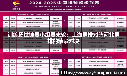 训练场世锦赛小组赛末轮：上海男排对阵河北男排的精彩对决
